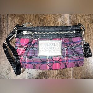 Coach clutch. Colorful.